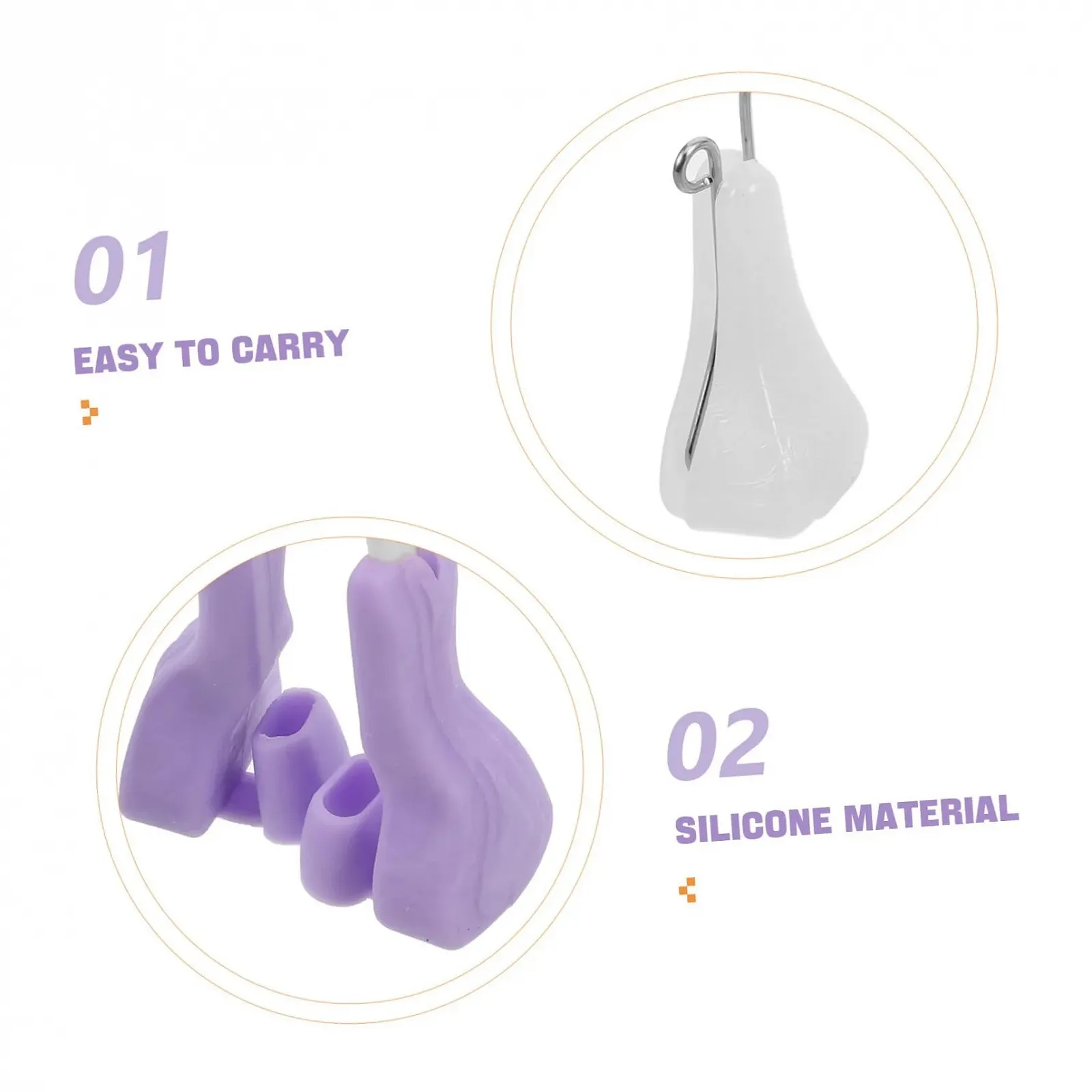 Кліпси для носа 2 шт. для полегшення носового дихання з силікагелю, фото №3 Кліпси для носа 2 шт. для полегшення носового дихання з силікагелю, фото №3