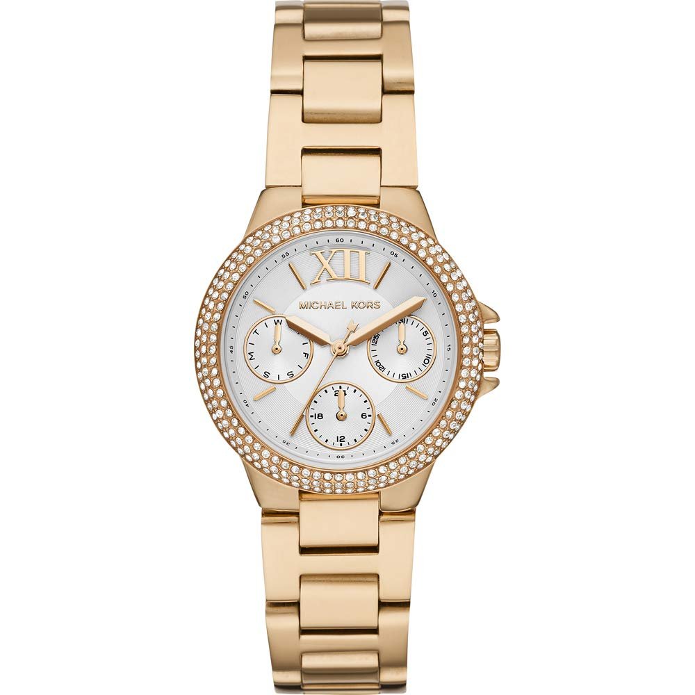 Часы Michael Kors Camille 33 мм, кварцевый хронограф, браслет из нержавеющей стали, фото №1