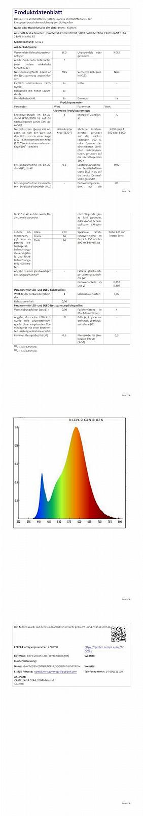 Настільна лампа LED Klighten 2 шт. Бездротова Акумуляторна IP54 Чорний, фото №8