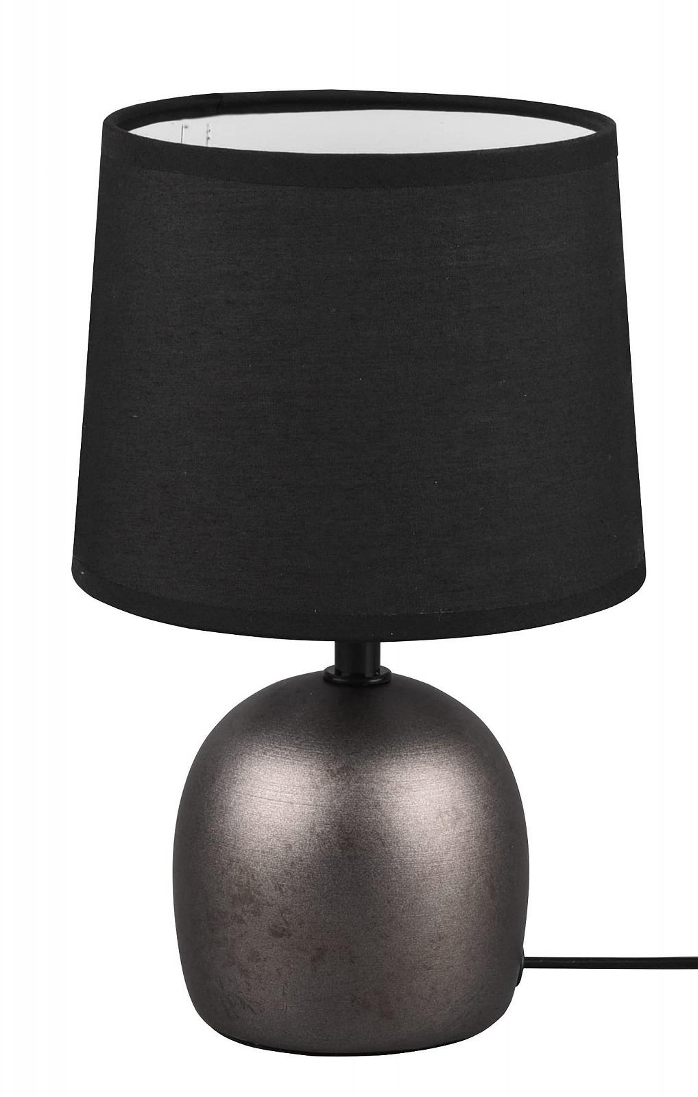 Настільна лампа Reality Leuchten Malu R50802667 Керамічна E14 Чорна, фото №1