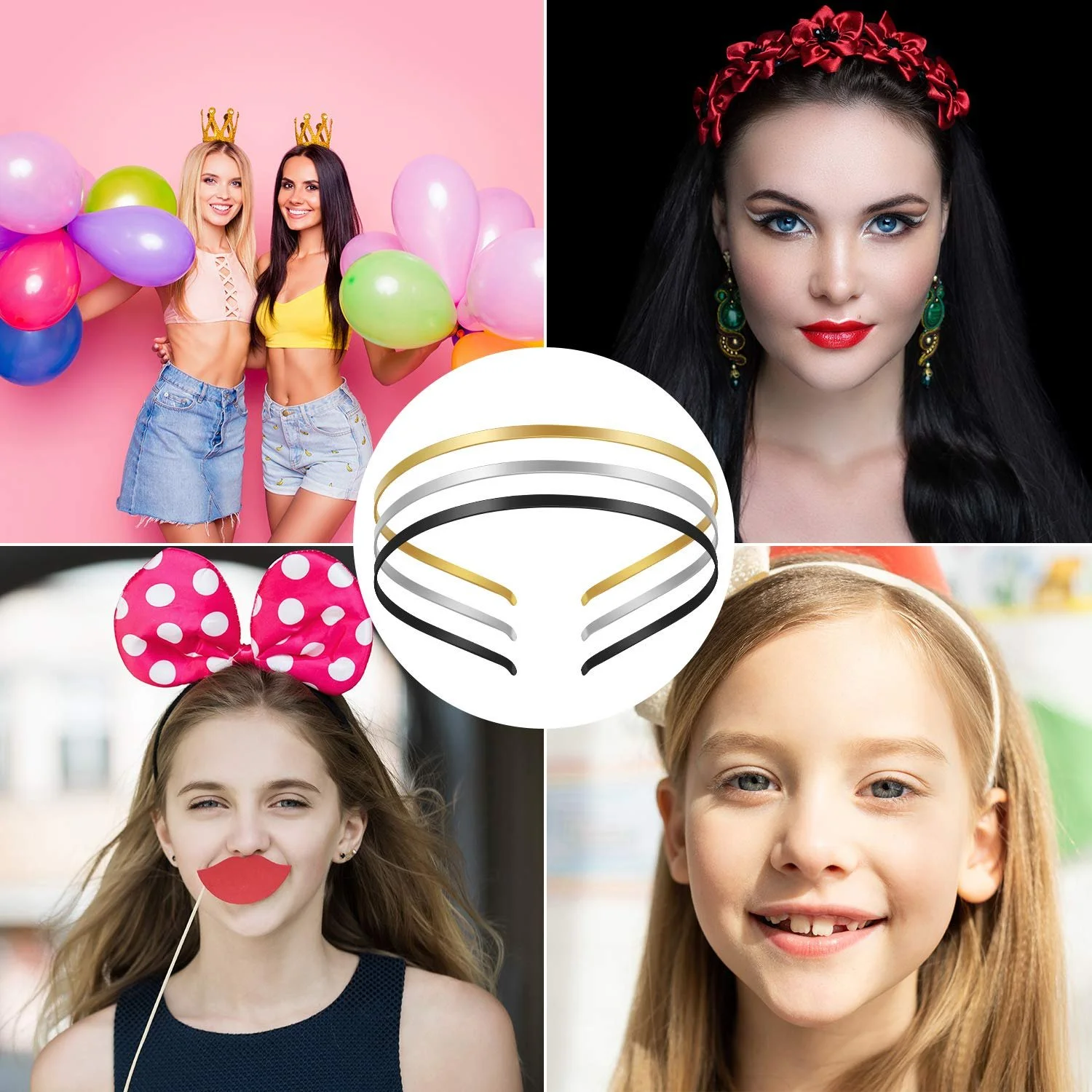 Обруч Метал Гладкий 24 шт. Чорний, Срібний, Золотий, фото №6 Обруч Метал Гладкий 24 шт. Чорний, Срібний, Золотий, фото №6