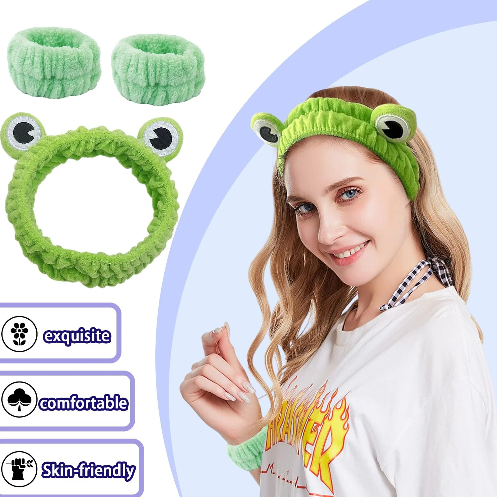 Пов'язка На Голову Набір для вмивання обличчя, фото №5 Пов'язка На Голову Набір для вмивання обличчя, фото №5