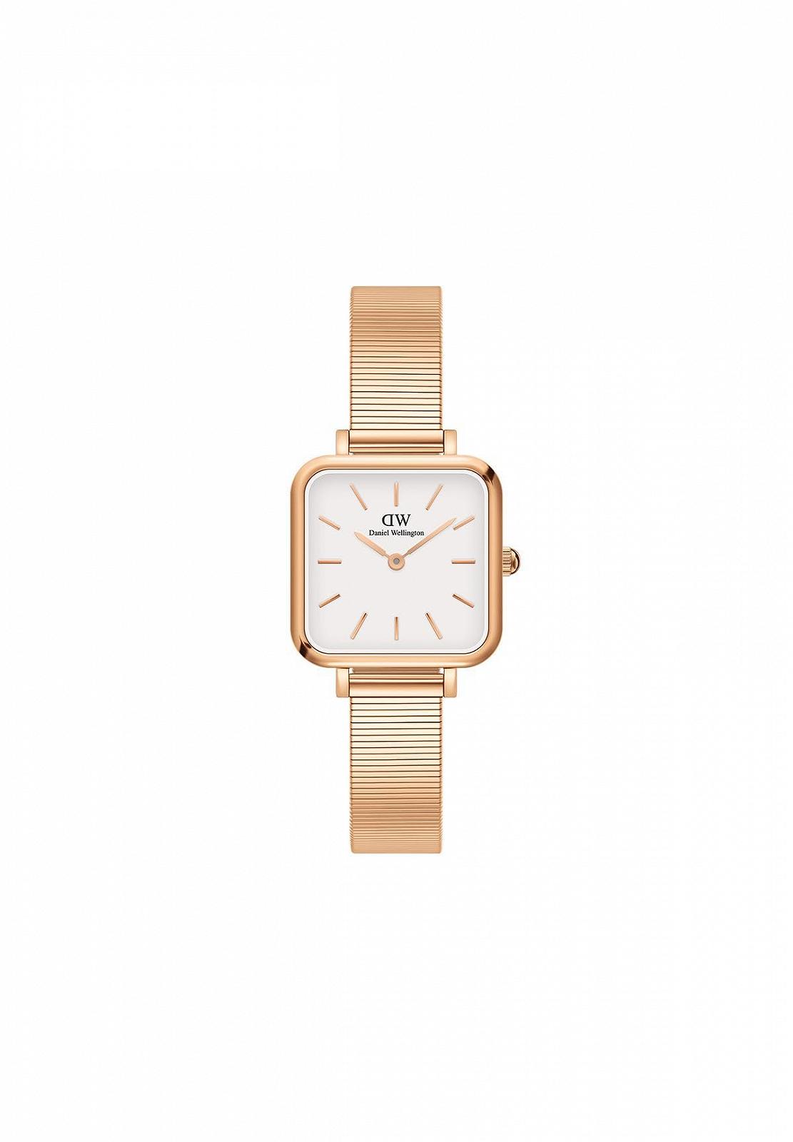 Часы Квадро Daniel Wellington Серебристый нержавеющая сталь (316L), Розовое Золото, DW00100517, фото №1 Часы Квадро Daniel Wellington Серебристый нержавеющая сталь (316L), Розовое Золото, DW00100517, фото №1