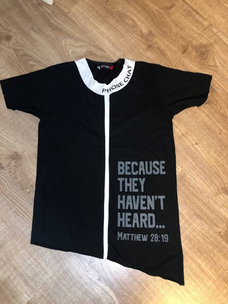 Футболка удлиненная с ассиметричным низом черная, фото №7 Футболка удлиненная с ассиметричным низом черная, фото №7