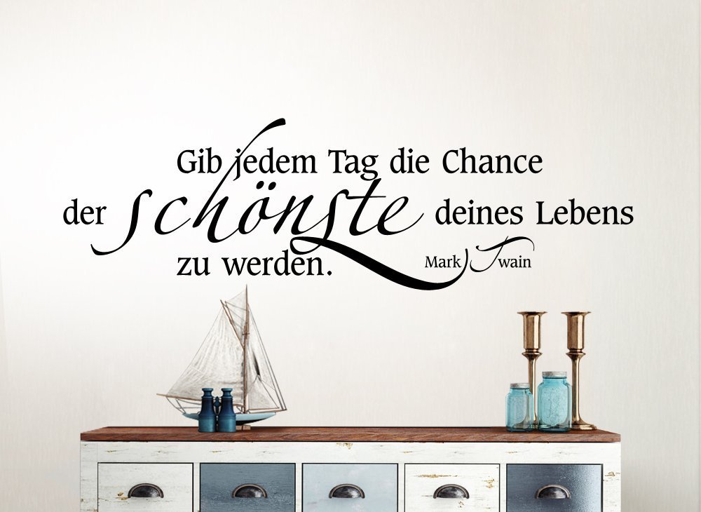 Наклейка на стіну Grandora W312 Цитата Give Every Day the Chance Коричневий 120 x 40 см, фото №3