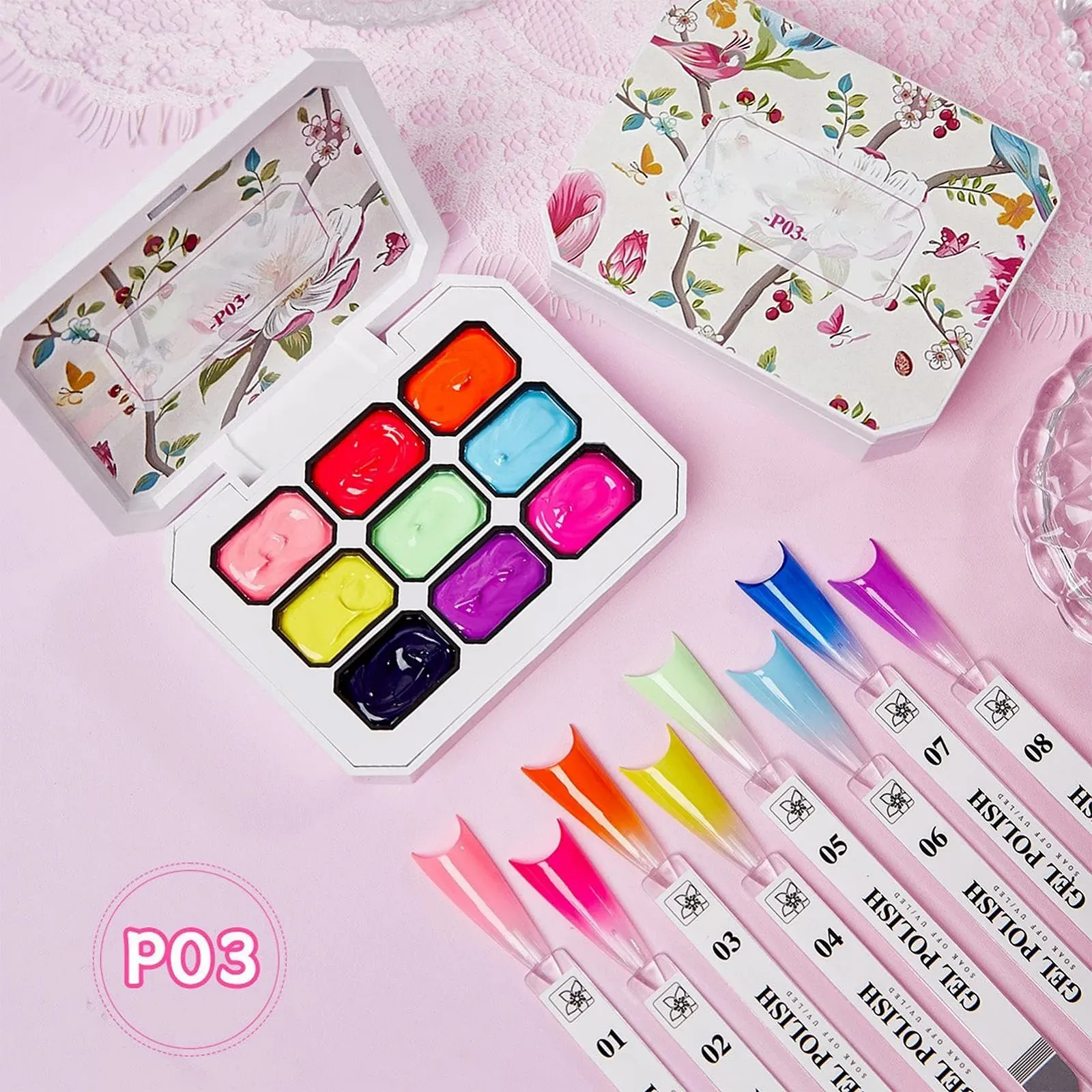 Гель Klopf для градиентного рисования, палитра из 9 цветов, аксессуары для дизайна ногтей, искусства, маникюра для женщин и девушек, фото №9 Гель Klopf для градиентного рисования, палитра из 9 цветов, аксессуары для дизайна ногтей, искусства, маникюра для женщин и девушек, фото №9