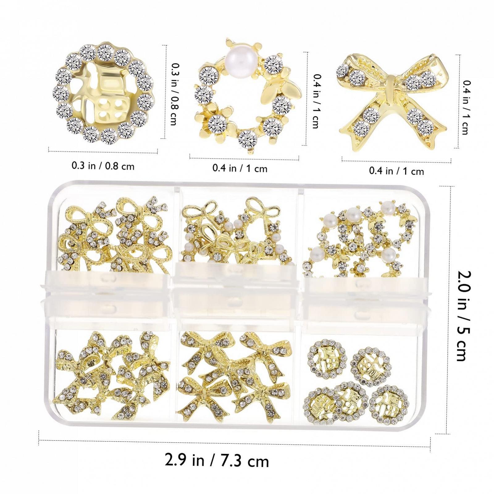 Металлические украшения для ногтей FRCOLOR, набор 30 шт., металлические подвески, плоская задняя часть, универсальные стили, прочный сплав для маникюра, фото №8