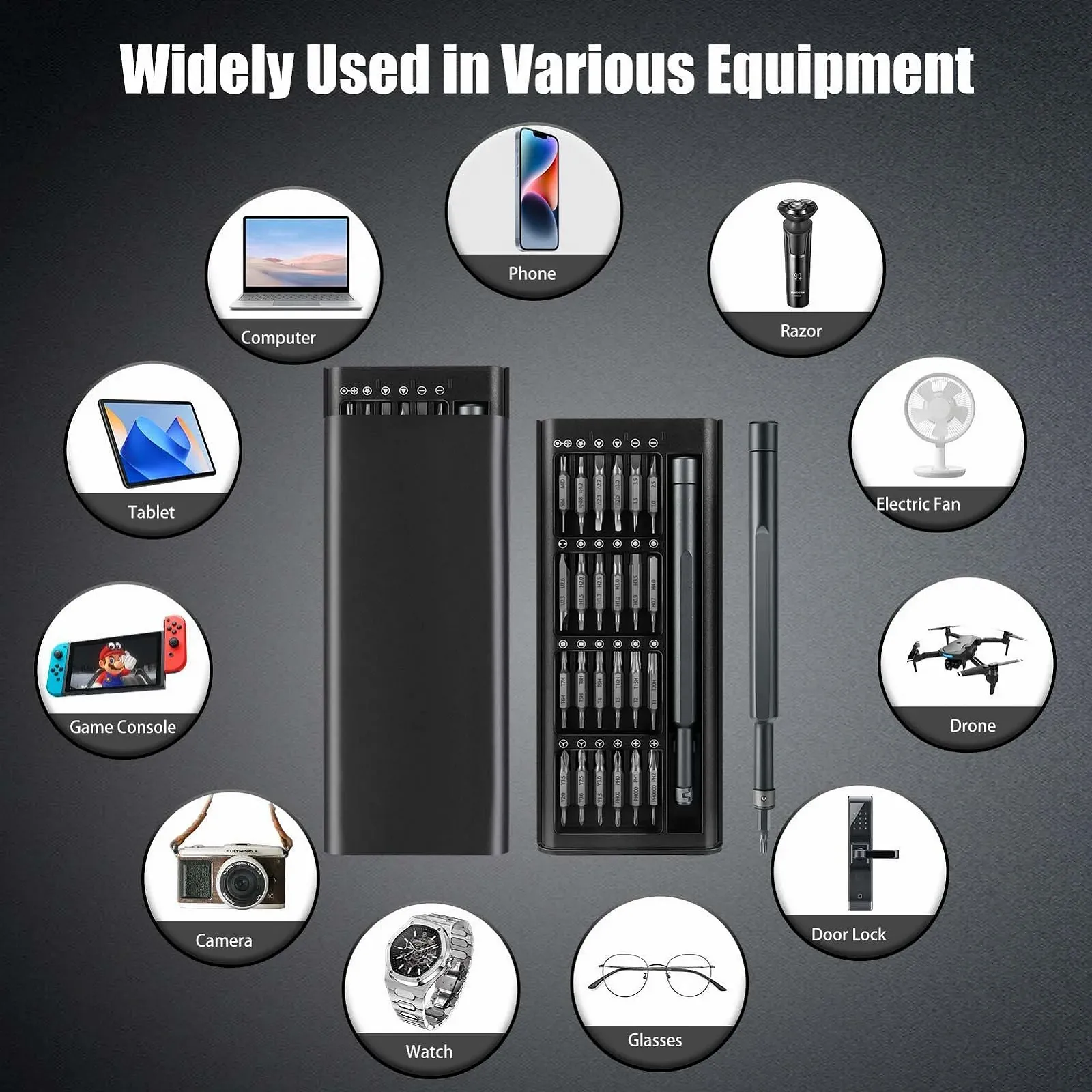 Набір викруток прецизійний 49 в 1 Магнітний Mini для електроніки та гаджетів, фото №7