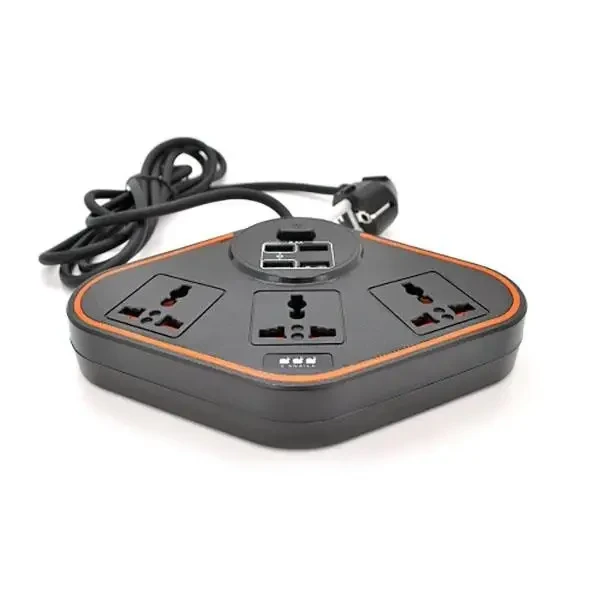 Удлинитель Remax BKL-07 4 USB Power Socket Черный, фото №1