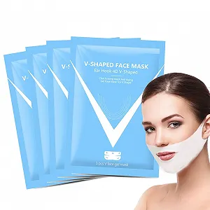 Маска для лица V-line, маска для подтяжки подбородка V Line Double Chin Firming, маска для лифтинга V Line, маска для подбородка, маска для лица V Shape для двойного подбородка, средство для подтяжки, против морщин - Фото 1