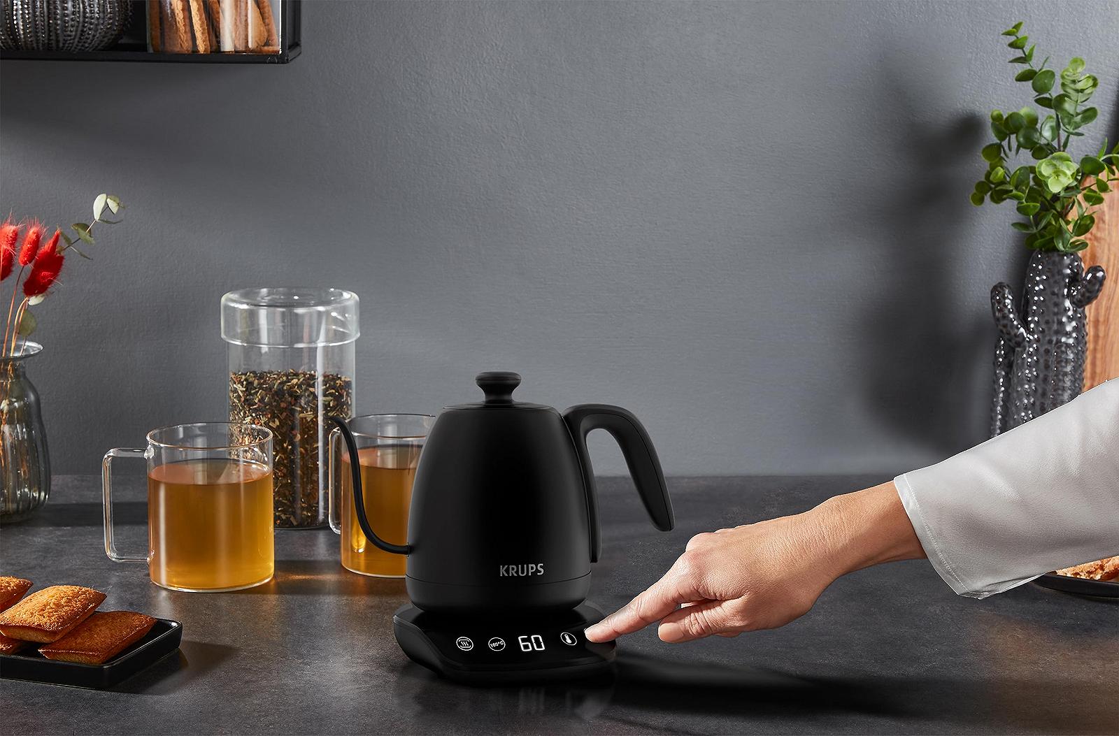 Чайник Krups Café Control BW9238 Gooseneck 1 литр Цифровой дисплей 8 настроек Матово-черный, фото №5