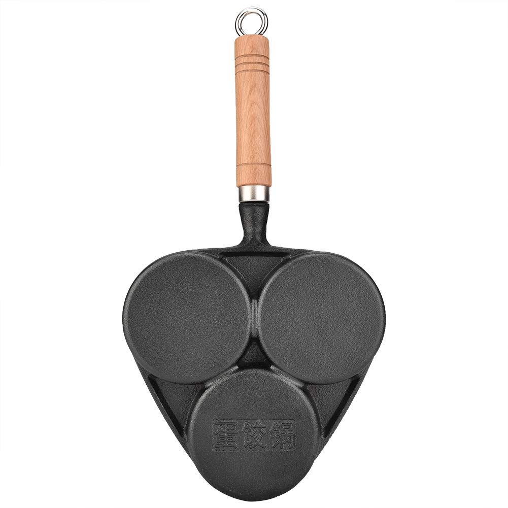 Сковорідка Zerodis Mini Egg 3 Shapes Cast Iron Чорний, фото №5