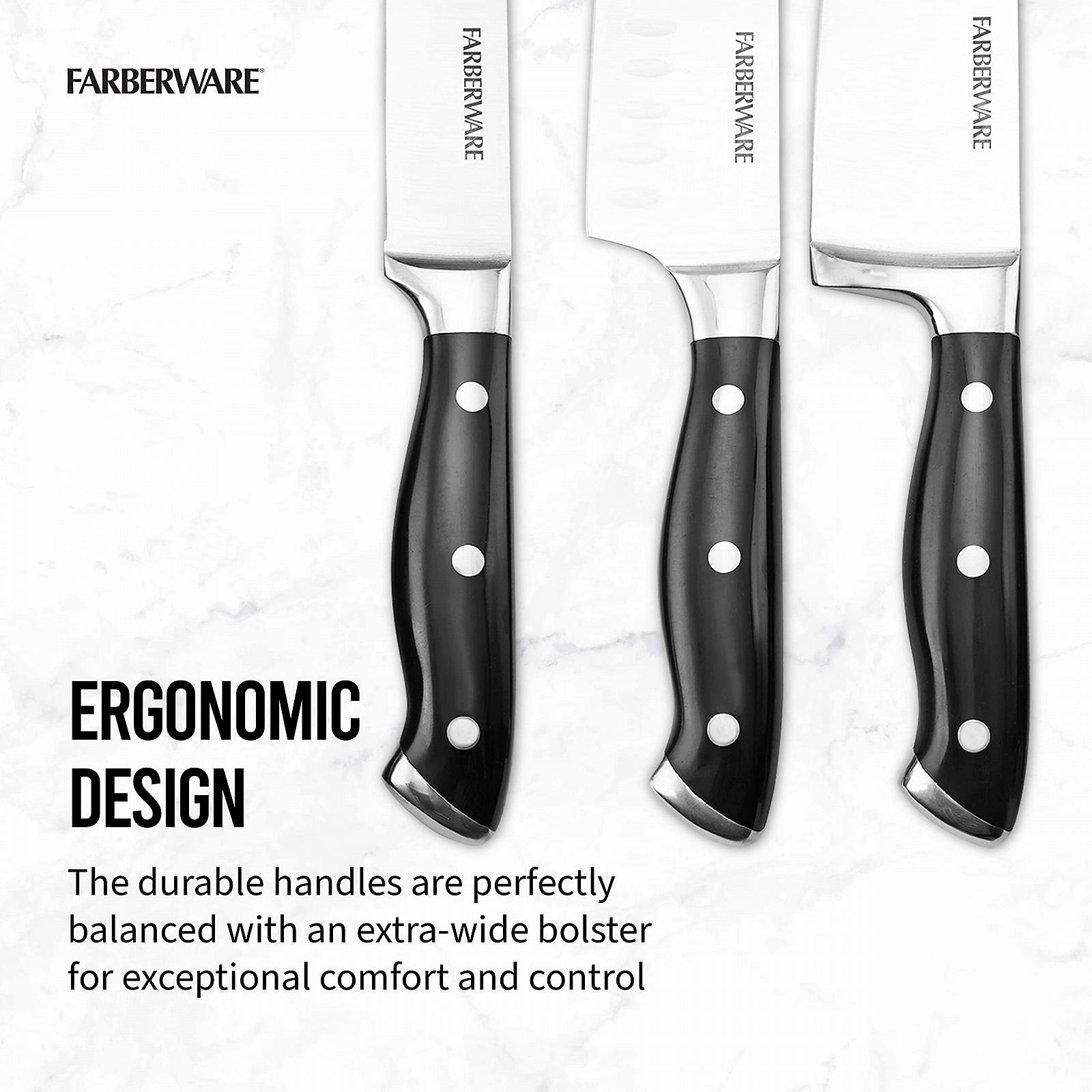Набор кованых ножей Farberware 15 предметов, черный, фото №4
