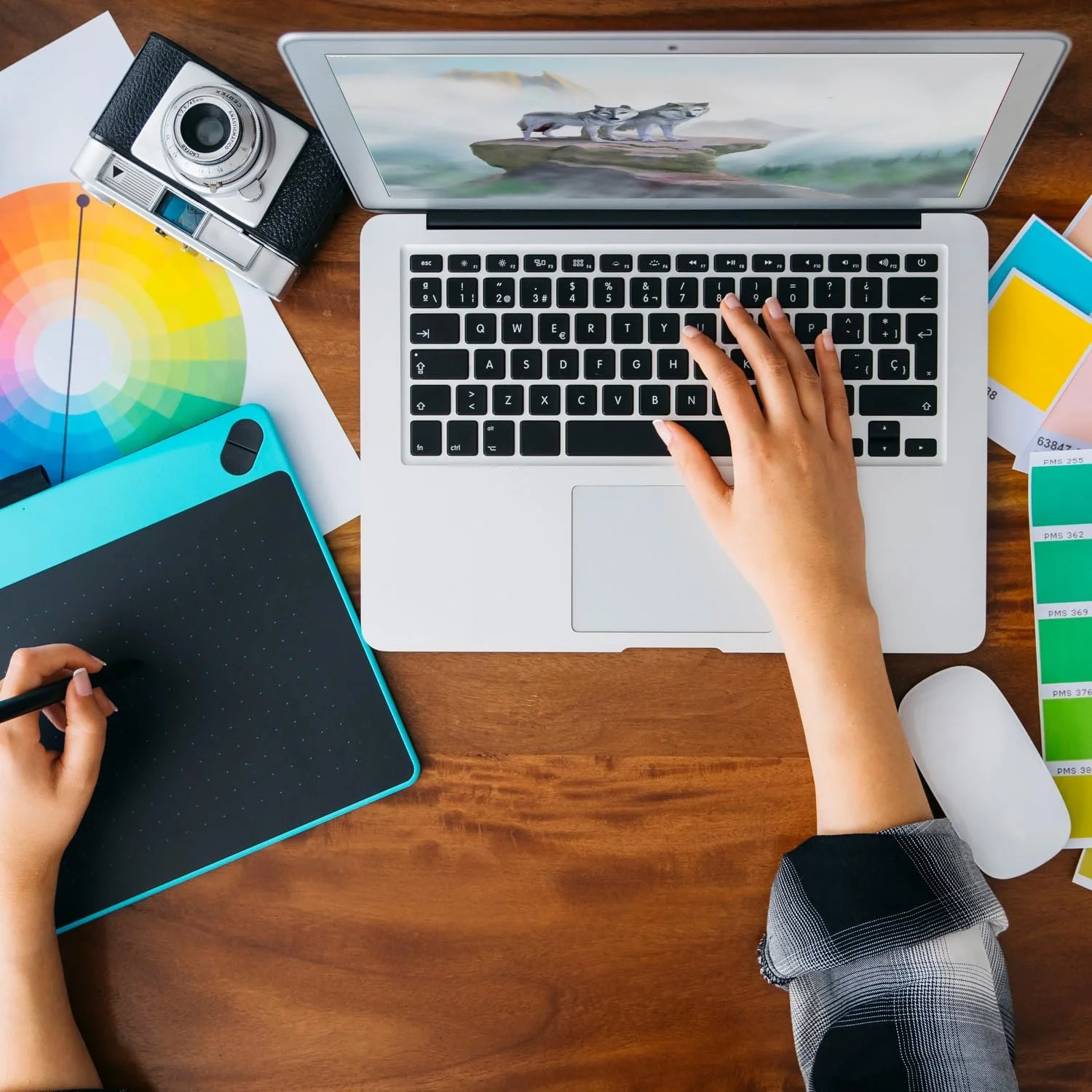 Скарбничка Wolf Frame дерев'яна Пара вовків, фото №4