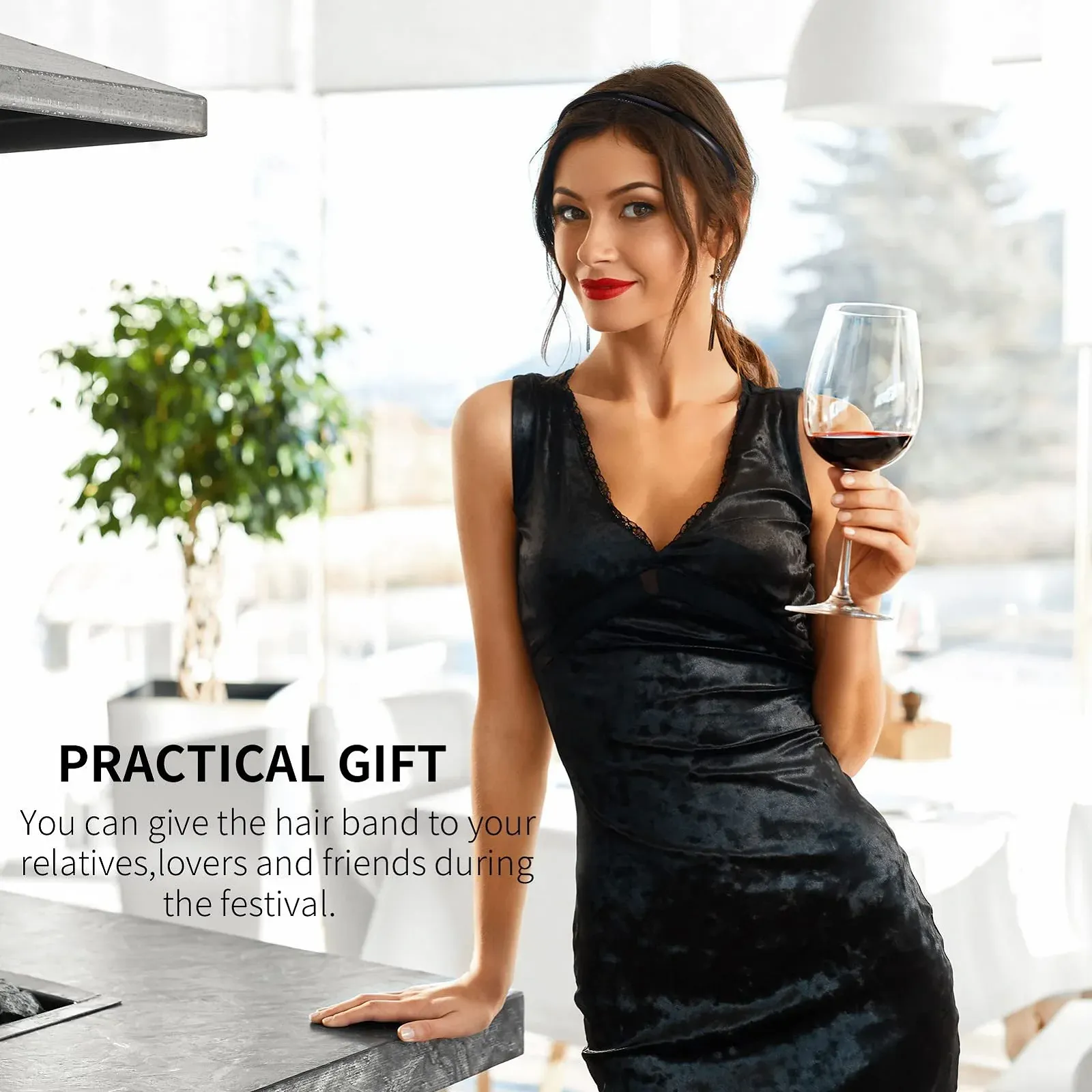 Набір жіночих обручів для волосся з нековзними зубцями, 6 шт., фото №5