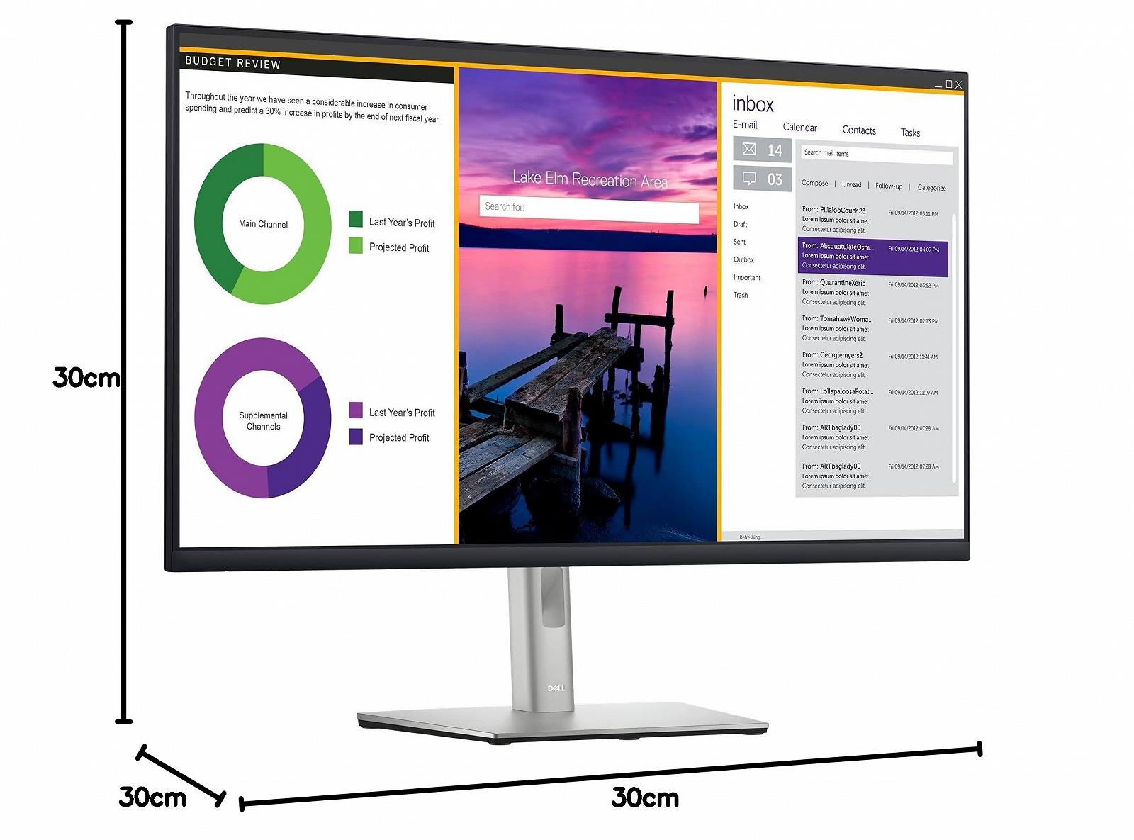 Монітор LED Dell P3223QE 31.5" 3840 x 2160 4K 60 Гц IPS 350 кд/м² 1000:1 5 мс HDMI DisplayPort USB-C Чорний, фото №7