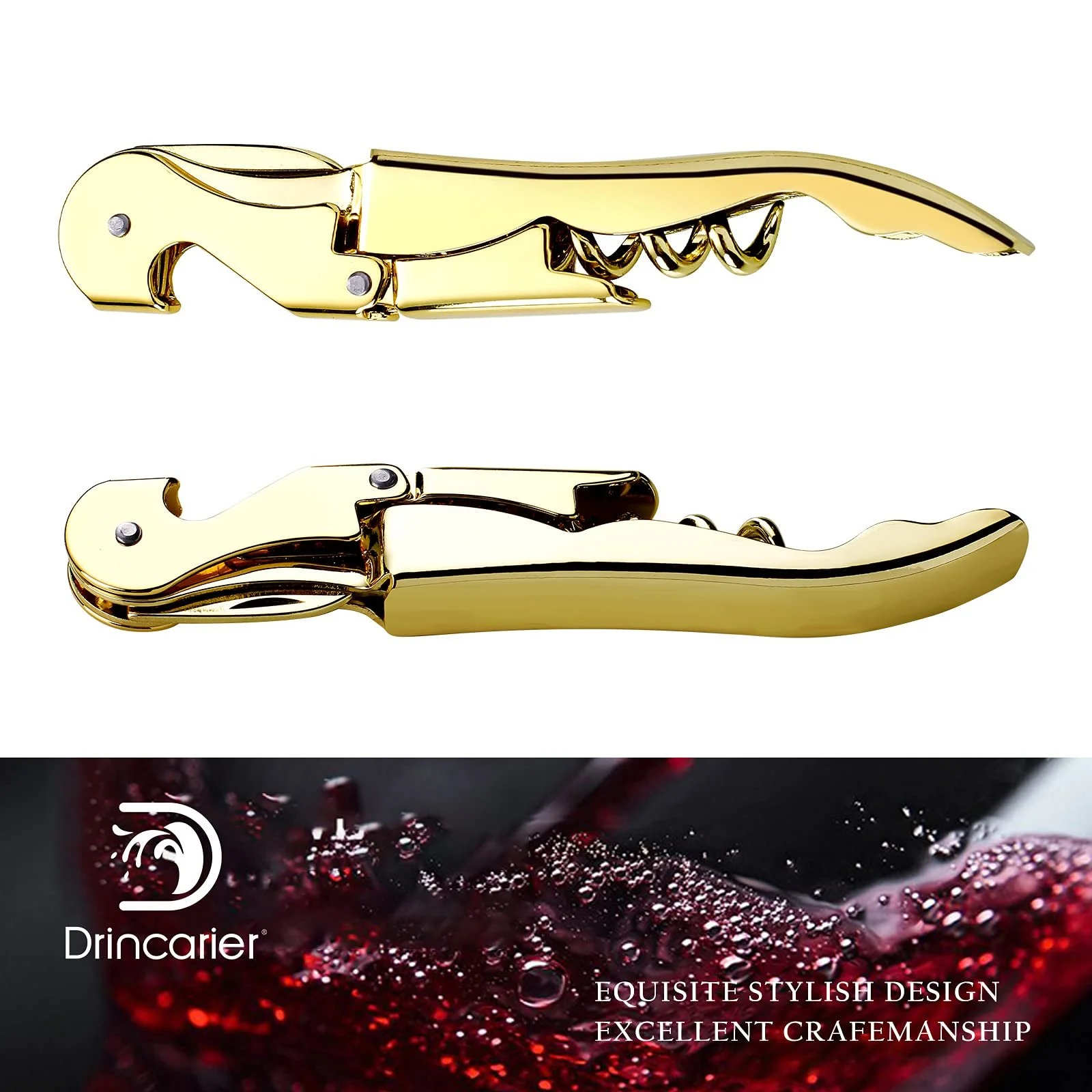 Штопор офіціанта Drincarier Professional Wine Openers, з нержавіючої сталі, фото №7 Штопор офіціанта Drincarier Professional Wine Openers, з нержавіючої сталі, фото №7
