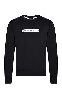 Свитшот Emporio Armani с круглым вырезом, махровая ткань synthetic.ua - Фото 1