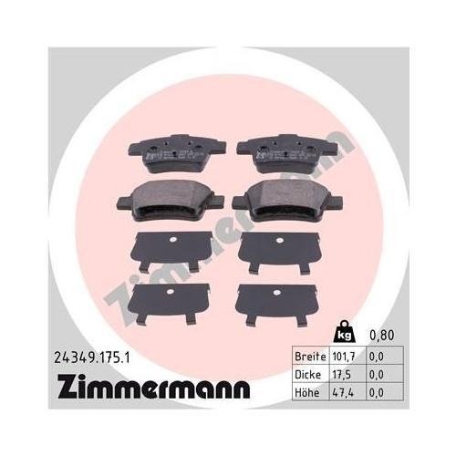 Гальмівний диск ZIMMERMANN COAT Z 430.2611.20 для OPEL задня вісь, фото №4