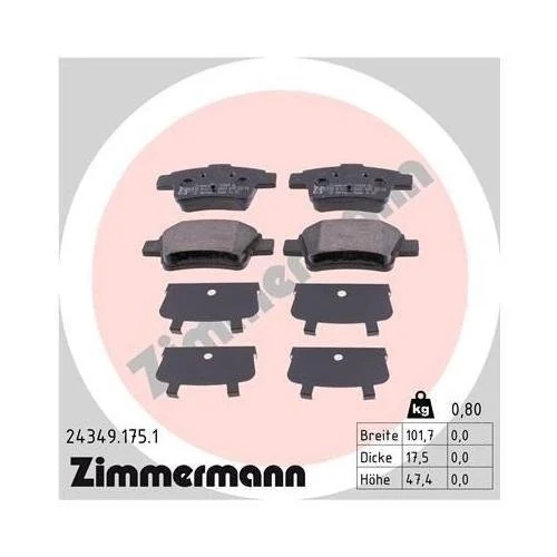 Тормозной диск ZIMMERMANN COAT Z 430.2611.20 для OPEL задняя ось, фото №4