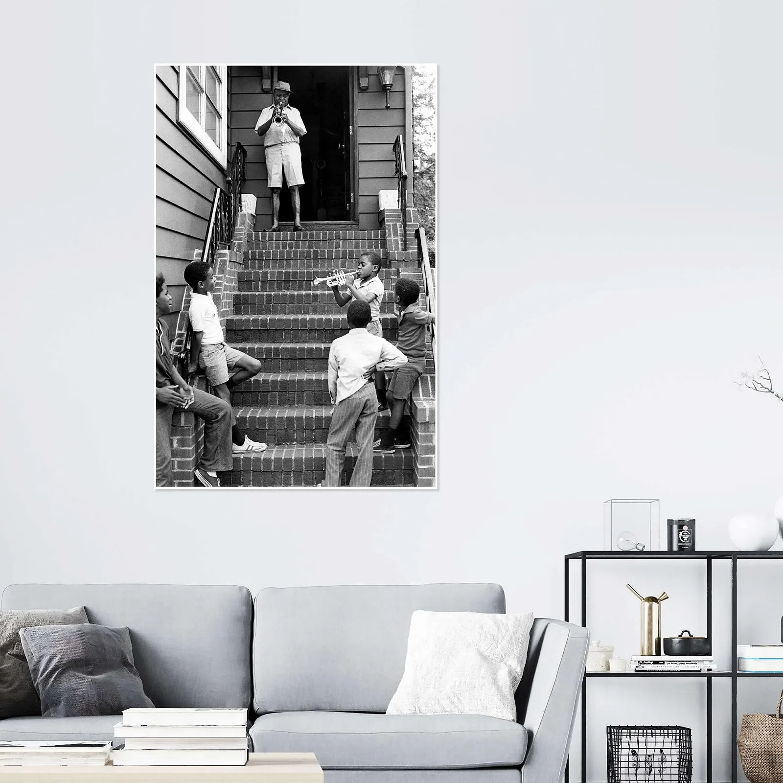 Постер Louis Armstrong in New York 40 x 60 см Черно-белый, фото №6 Постер Louis Armstrong in New York 40 x 60 см Черно-белый, фото №6