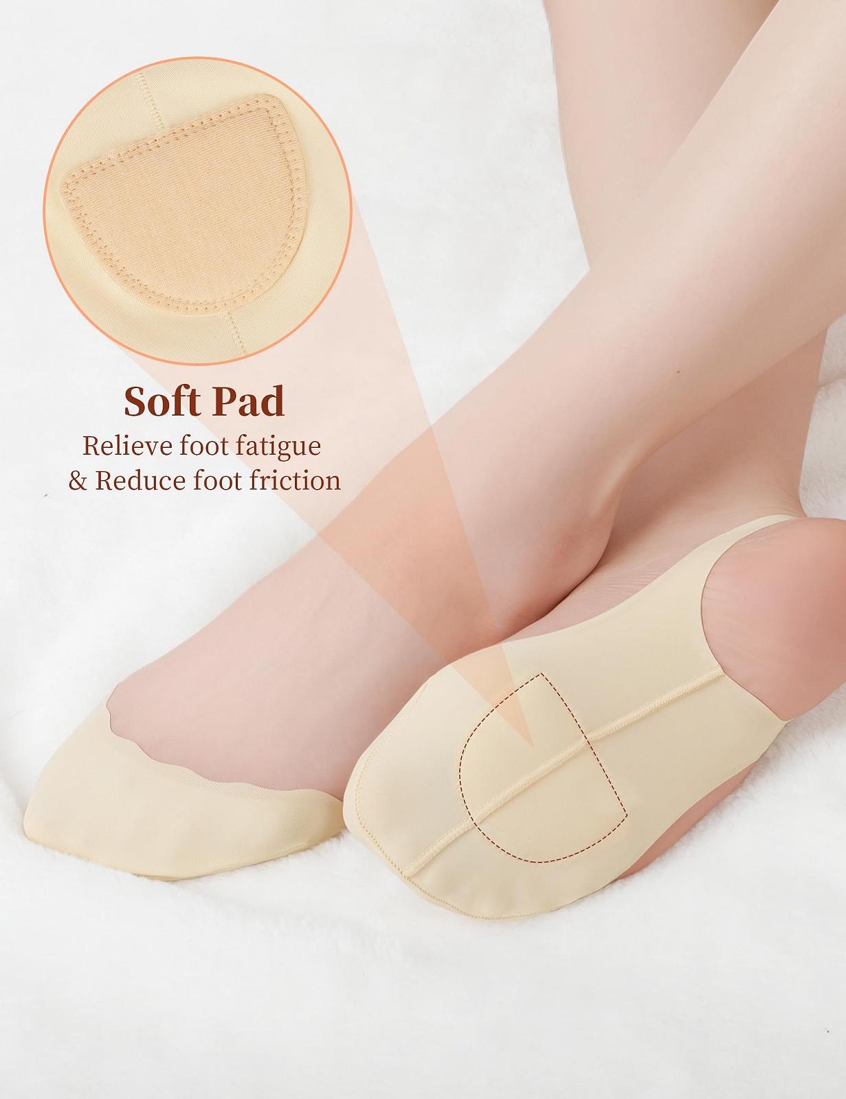 Носки Becellen, ультранизкие, невидимые, балетки, дышащие, для туфель-слингбэков, 4 пары, фото №5