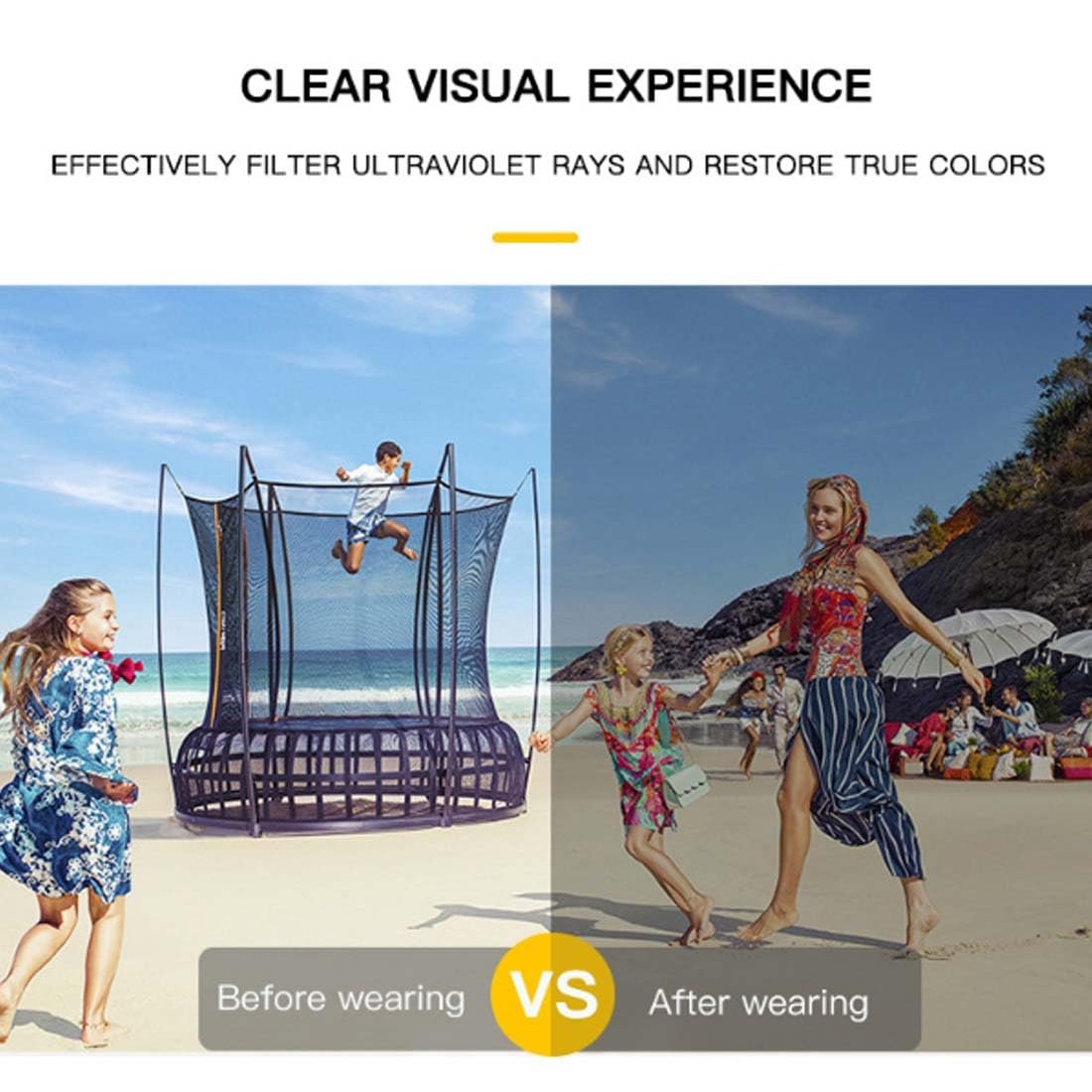 Сонцезахисні Окуляри Жіночі AAED Серцеподібні 3 шт, червоний, фото №4