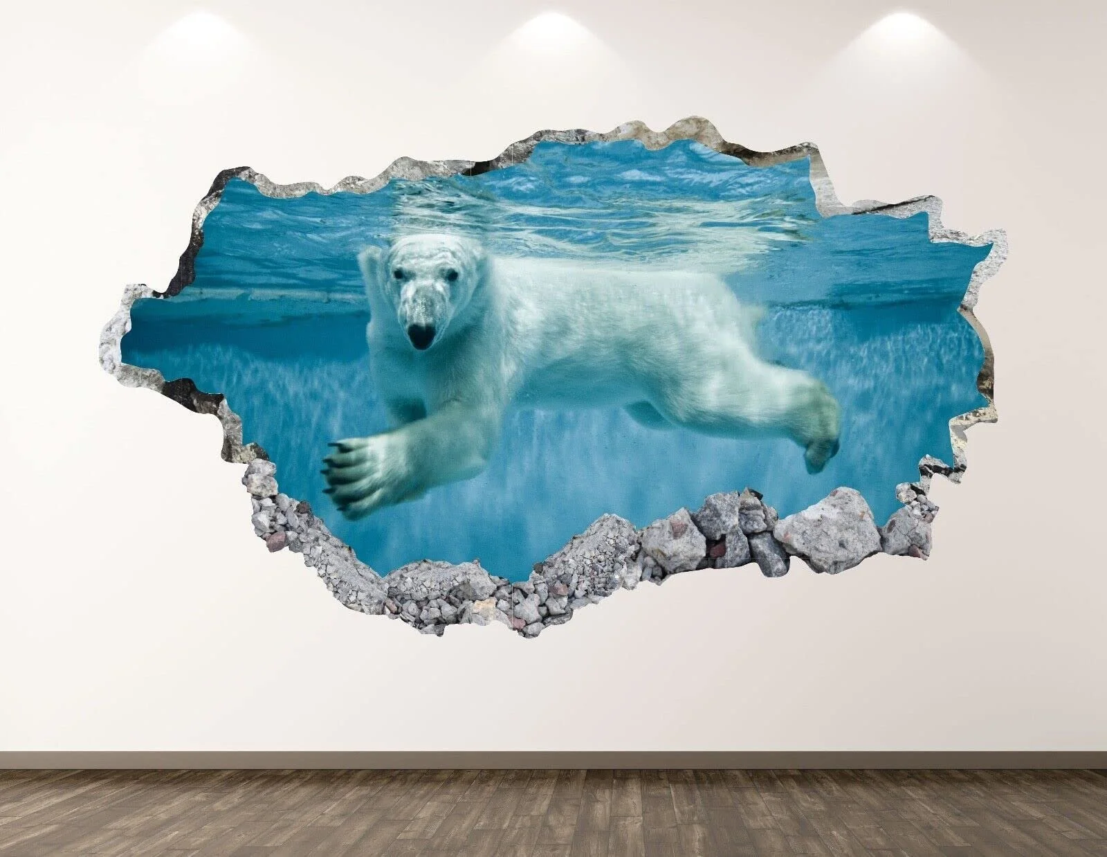 Наклейка на стіну Polar Bear Art Deco 3D Smash Bl277 80 x 120 см, фото №1
