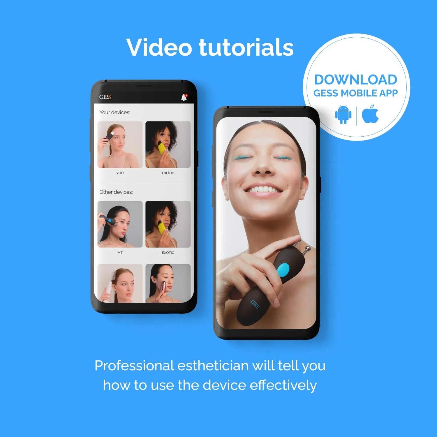 Мікрострумовий апарат для обличчя GESS MT Ліфтинг EMS RF Проти зморшок, фото №5