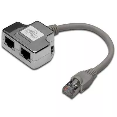 Разветвитель DIGITUS витой пары STP cat.5e, 1x2RJ-45 (DN-93904), фото №1