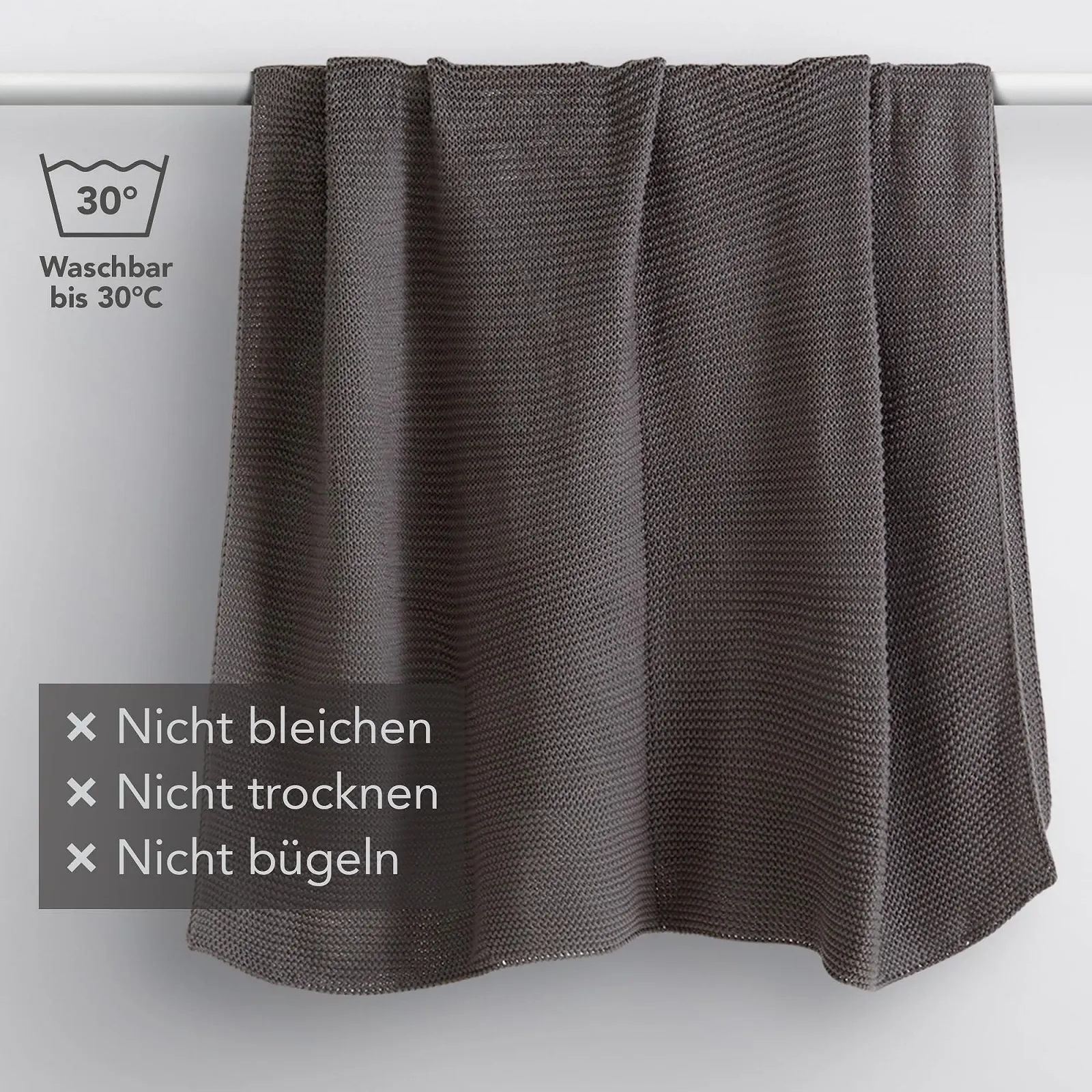 Плед HOMESTORY Вязаный Современный Антрацит 130 x 170 см, фото №7 Плед HOMESTORY Вязаный Современный Антрацит 130 x 170 см, фото №7