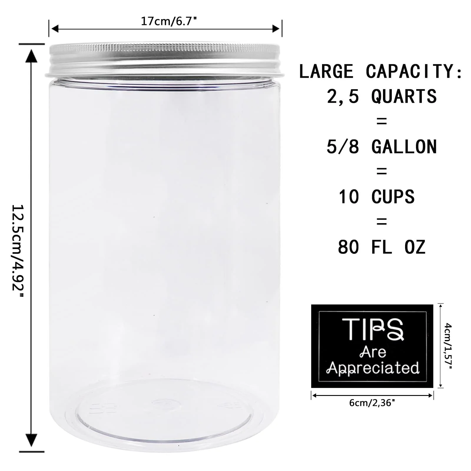 Скарбничка XL прозора пластикова велика для монет, фото №2