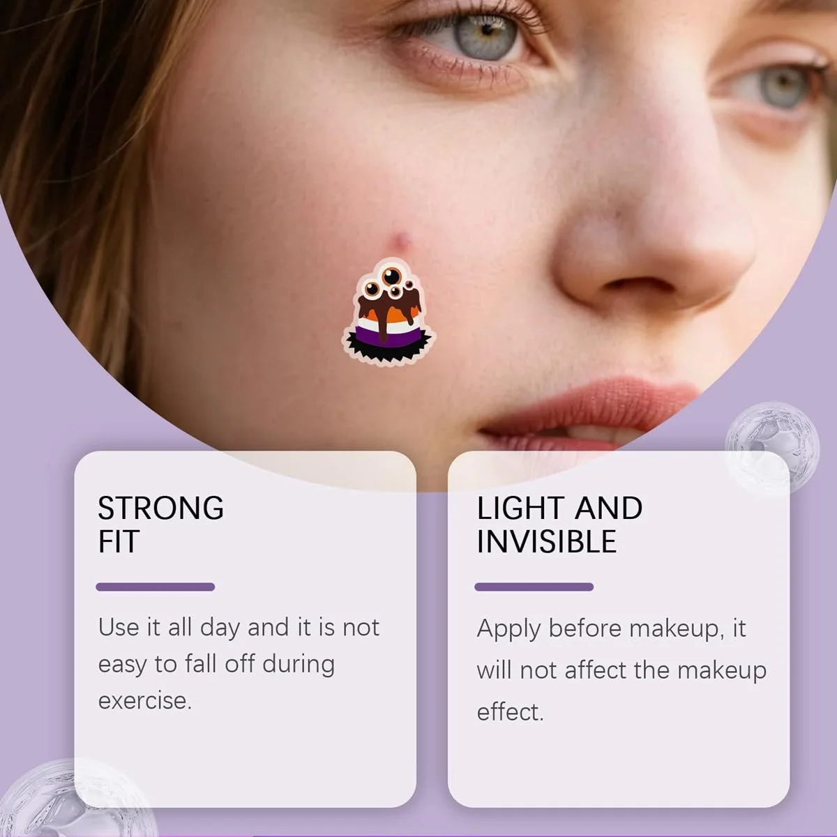 Патчи от прыщей Autmor Halloween для лица, 144 шт, фото №5