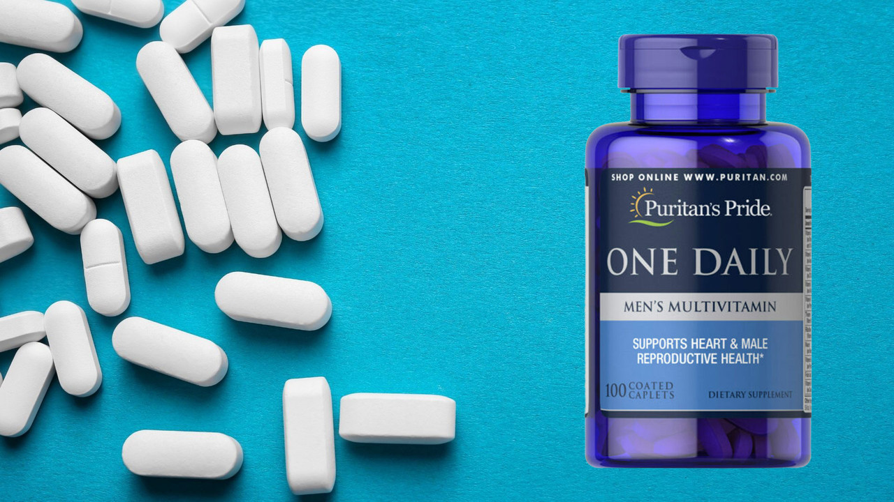 Мультивитамины для мужчин Puritan's Pride One Daily Men's Multivitamin 100 Caplets, фото №3