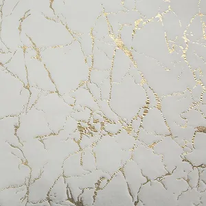 Покривало Мікрофібра Cuddly Glamo Золотий Мармур 150 x 200 см Білий synthetic.ua - Фото 1