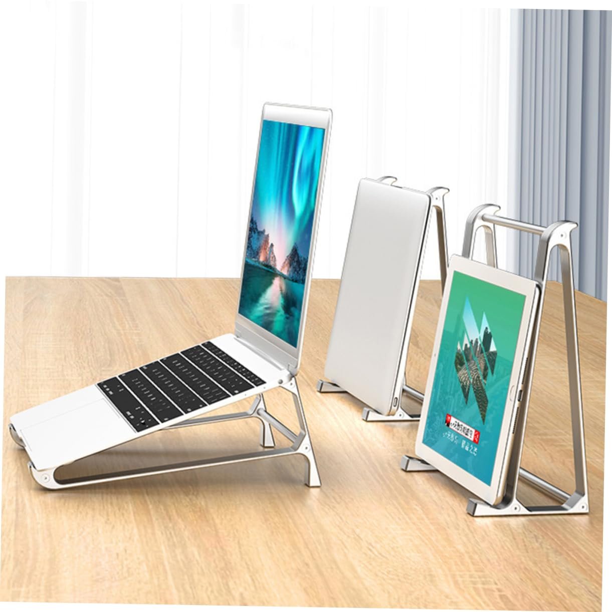 Подставка для ноутбука Алюминий Серебристый, фото №9 Подставка для ноутбука Алюминий Серебристый, фото №9