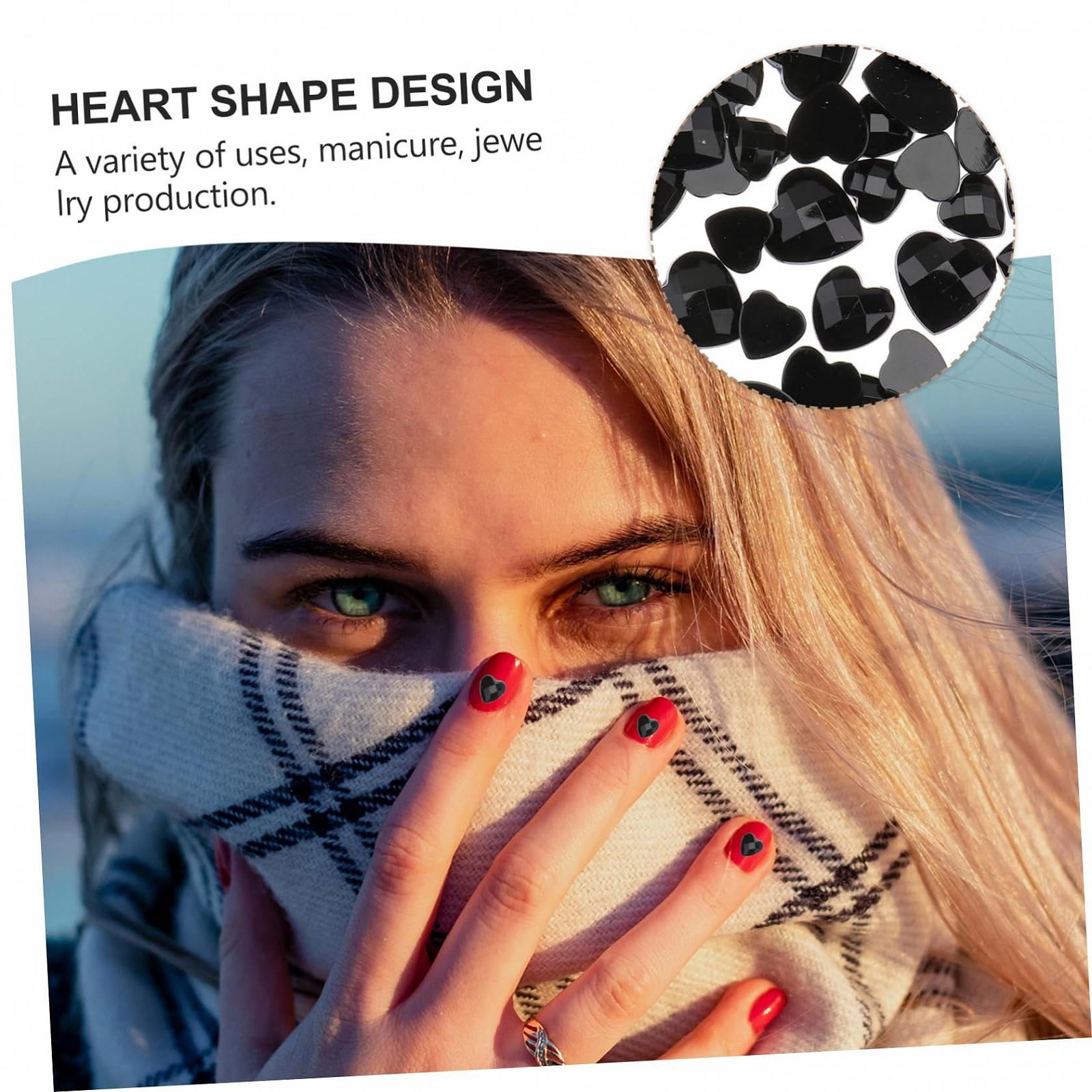 Стразы для ногтей Healvian 2 набора Хрустальные AB Стразы Камни в форме сердца и кристаллы для украшения ногтей, брелоки для ногтей, аксессуары для мобильных телефонов, подвеска для ногтей, плоские аксессуары для волос, декор Earth, фото №6