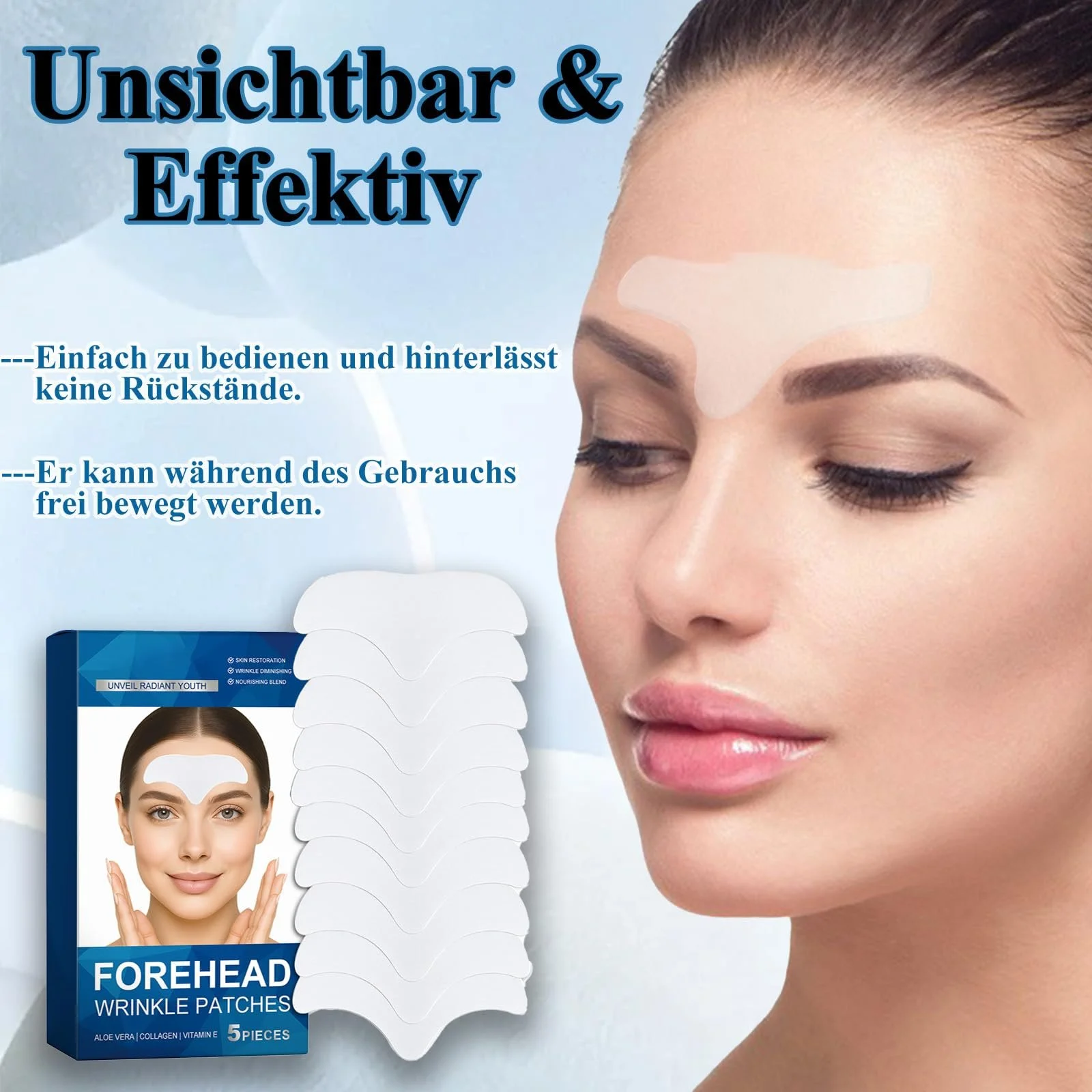 Пластыри против морщинок Pack of 10 пластырей для лба, фото №4