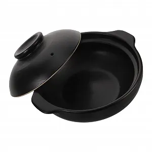 Кастрюля керамическая с крышкой термостойкая для супов рагу и риса - Фото 1