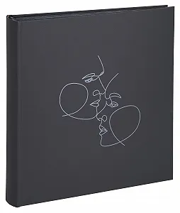 Фотоальбом Exacompta Art 16078E 300 фотографий 60 черных страниц 29 x 32 см Обложка из матовой черной искусственной кожи с глянцевым тиснением - Фото 1