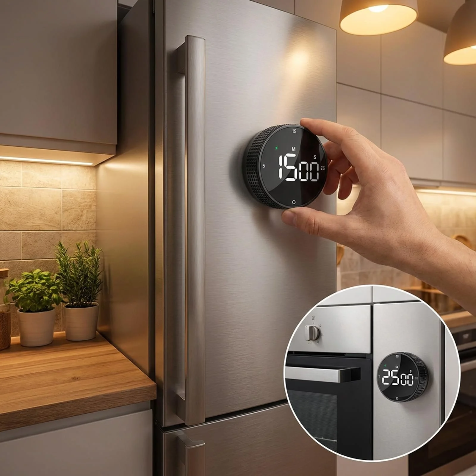 Цифровой кухонный таймер магнитный LED-дисплей 3 пресета 3 уровня громкости, фото №5 Цифровой кухонный таймер магнитный LED-дисплей 3 пресета 3 уровня громкости, фото №5