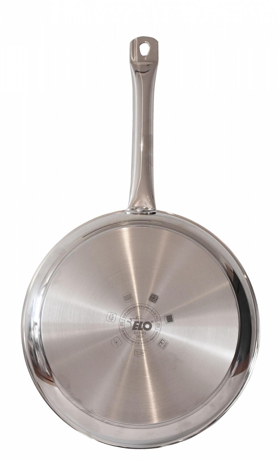 Сковорода ELO Profi Therm Platinum 28 см, нержавеющая сталь 18/10, антипригарное покрытие ELODUR® Select, фото №4 Сковорода ELO Profi Therm Platinum 28 см, нержавеющая сталь 18/10, антипригарное покрытие ELODUR® Select, фото №4