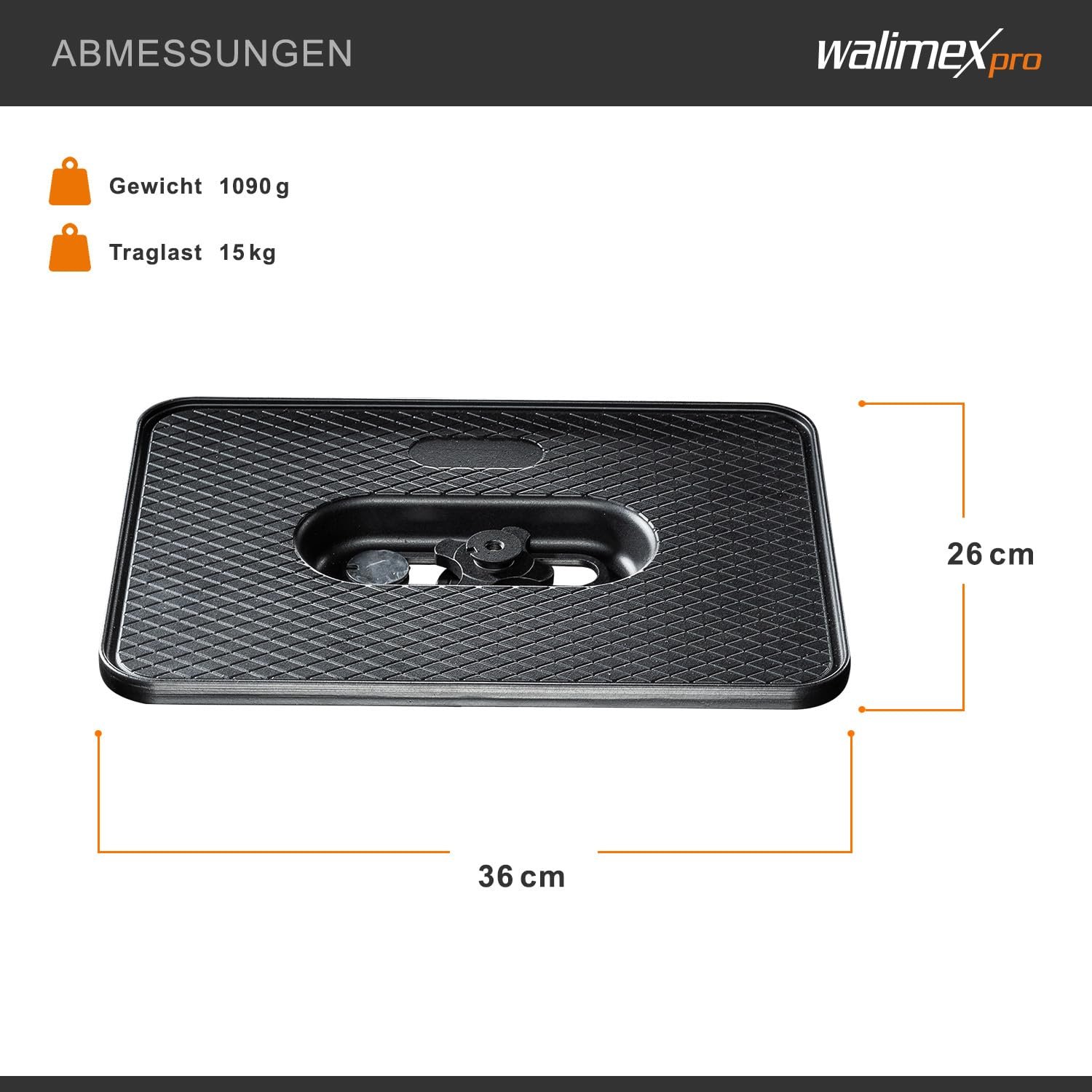 Пластина для ноутбука и проектора Walimex Алюминий 36 x 26 см, фото №4