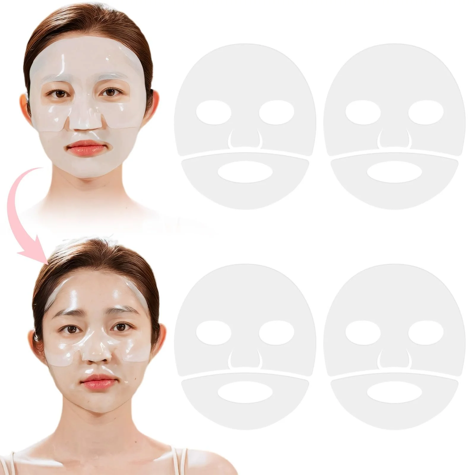 Маска колагенова нічна, упаковка з 4 масок. Гідрогелева, фото №6