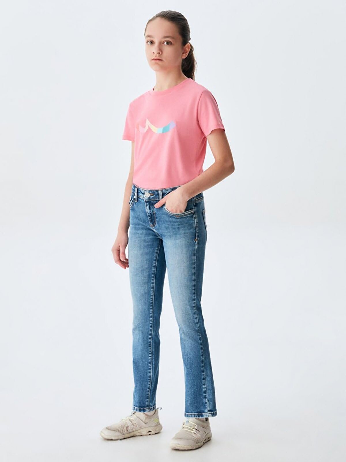 Джинси LTB Galina G для дівчат, блакитні, 164 EU, фото №2