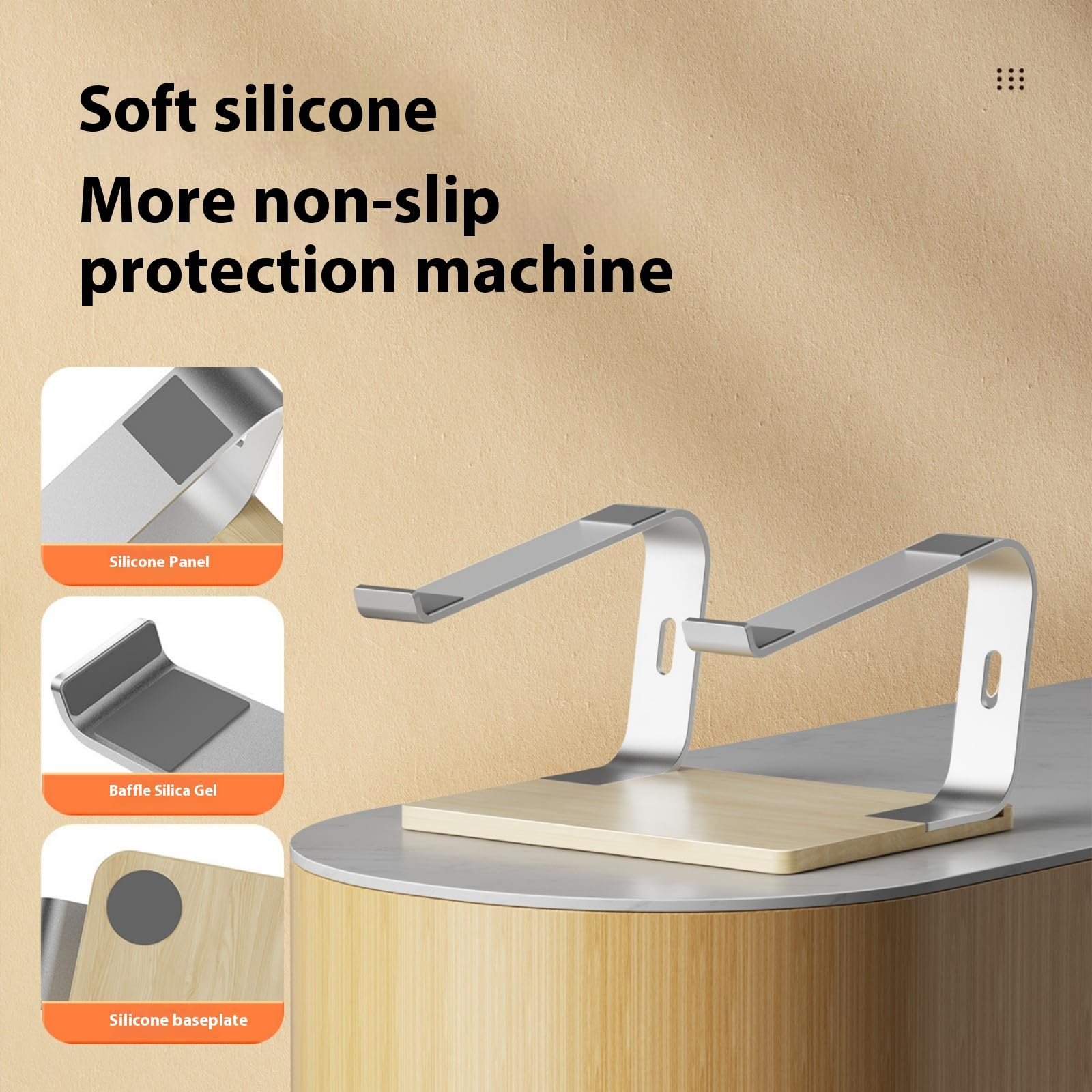 Регулируемая подставка для ноутбука Металлическая подставка для ноутбука Эргономичный держатель для компьютера Подставка для ноутбука Компьютер Алюминий Дерево, фото №2 Регулируемая подставка для ноутбука Металлическая подставка для ноутбука Эргономичный держатель для компьютера Подставка для ноутбука Компьютер Алюминий Дерево, фото №2