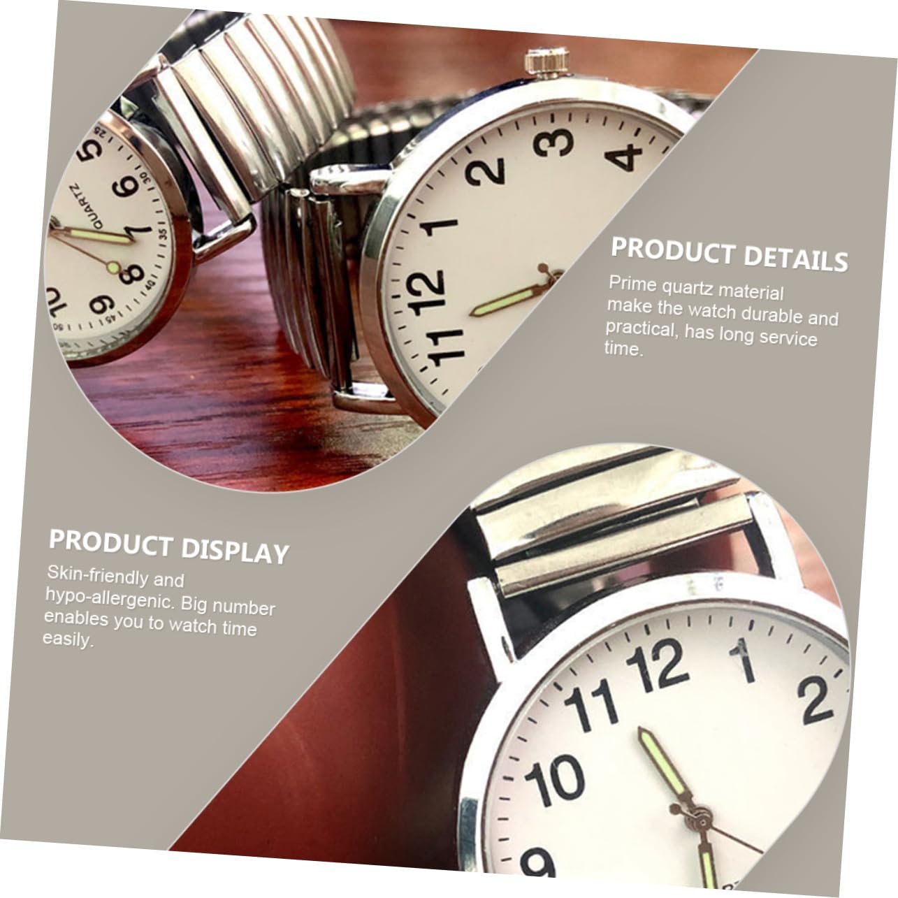 Кварцевые часы 2 шт. Стильные наручные часы с подсветкой для женщин и мужчин для особых случаев. Прочные точные часы, фото №3