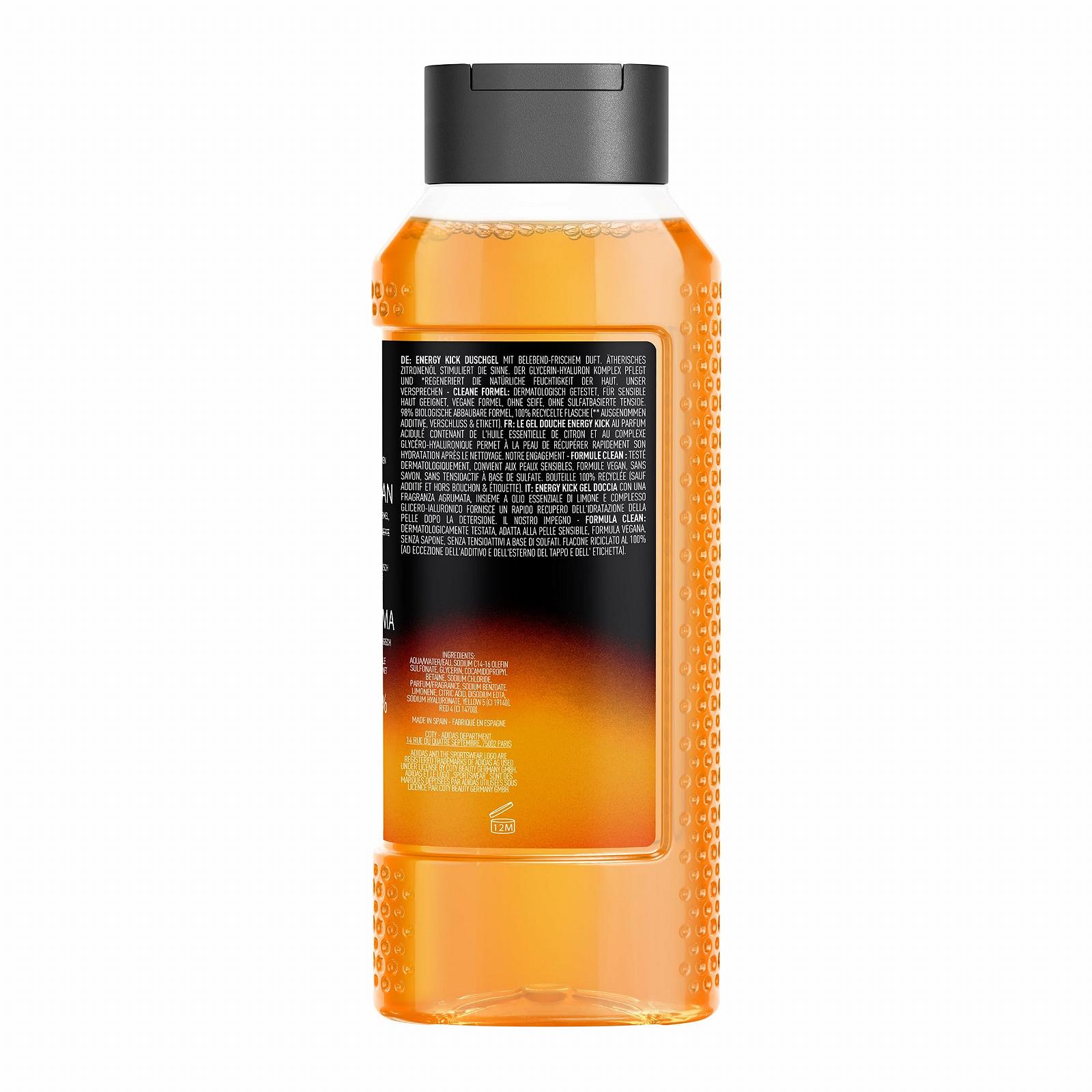 Гель для душу adidas Active Skin & Mind Energy Kick підбадьорливий 250 мл, упаковка 5 шт., фото №2