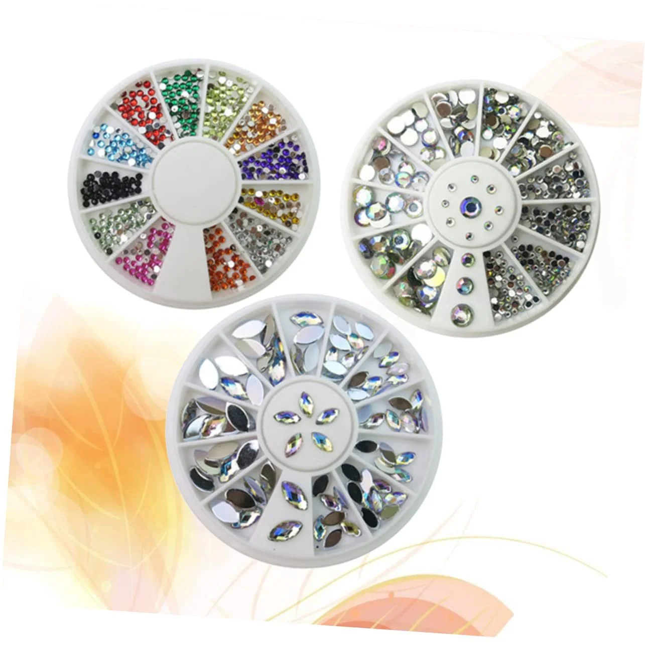 Аксессуары для ногтей FRCOLOR 3 шт., кристаллы плоской формы, хрустальные бусины, стеклянные болты, AB бриллианты для ногтей с плоской задней частью, круглые стеклянные ногти для маникюра, фото №9