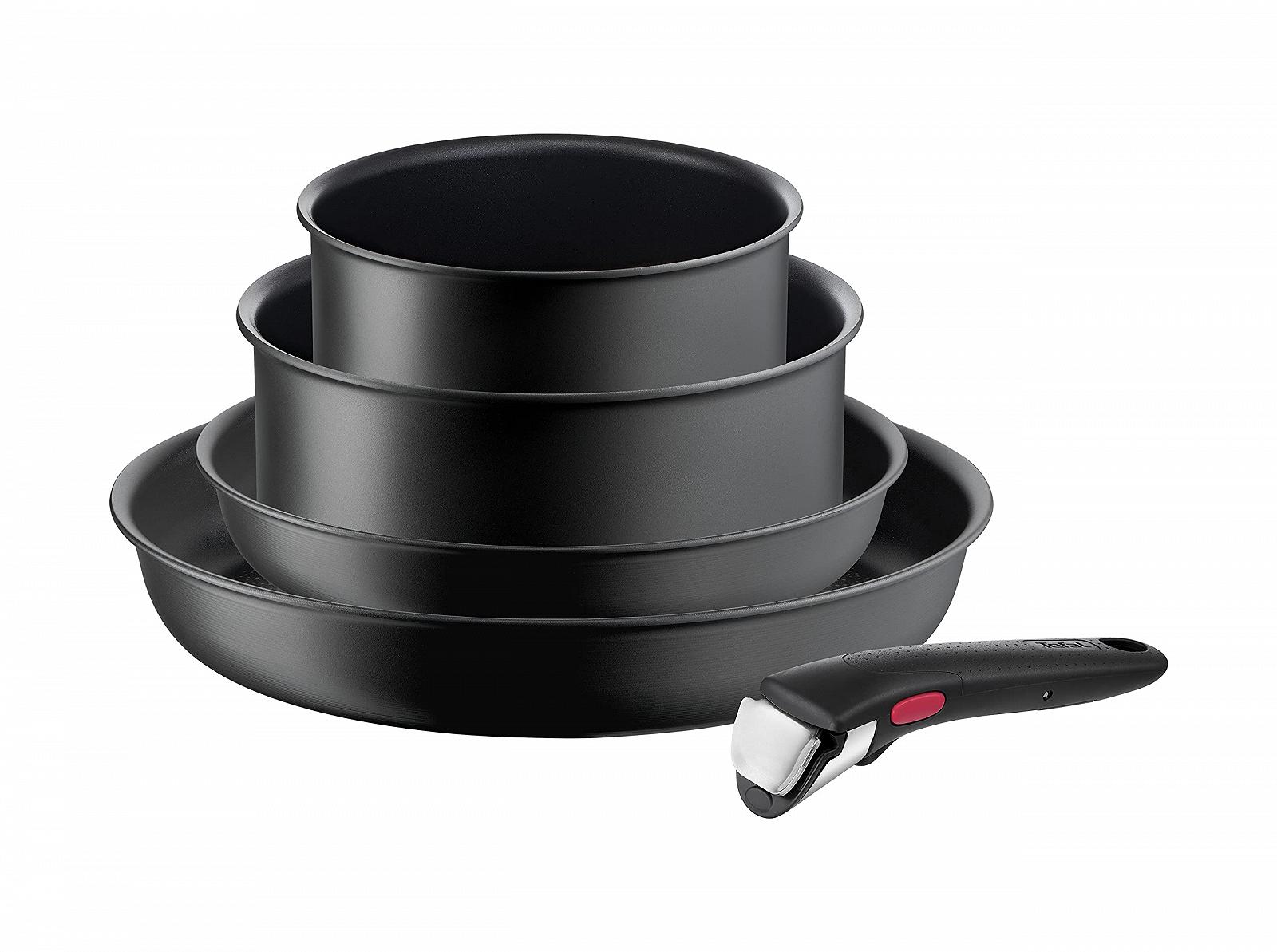 Набор посуды Tefal Ingenio Ultimate L76495 5 предметов Антипригарное покрытие Черный, фото №1 Набор посуды Tefal Ingenio Ultimate L76495 5 предметов Антипригарное покрытие Черный, фото №1